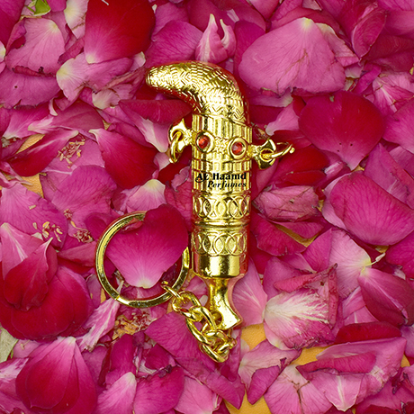 Golden Fancy Attar Bottles with keychain
